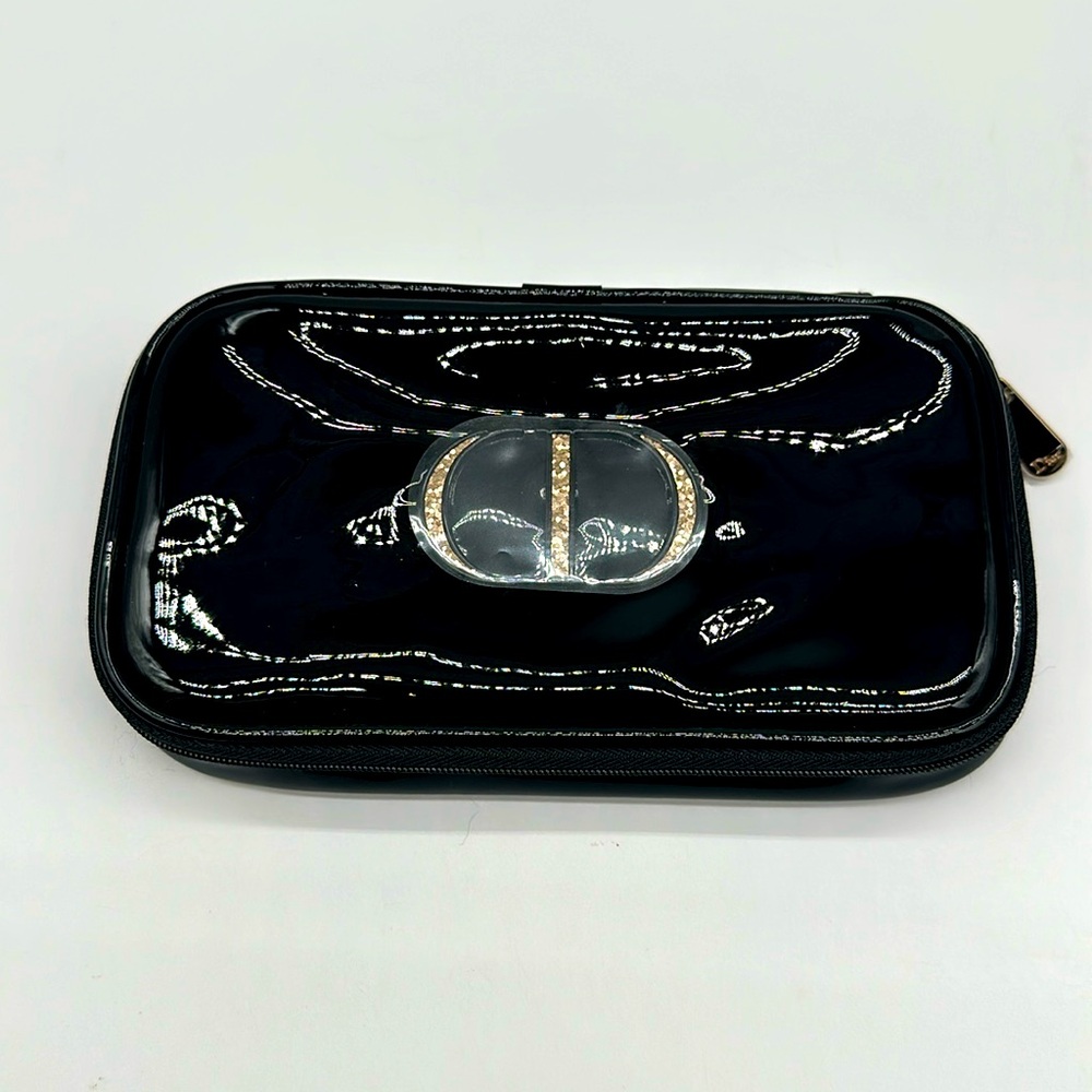 Christian Dior beauty patent leather beauty pouch